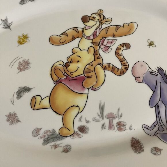 Disney Winnie the Pooh platter with pumpkins NWT - Picture 5 of 10